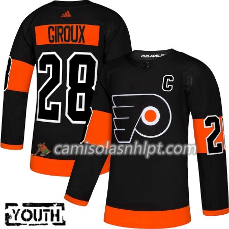 Camisola Philadelphia Flyers Claude Giroux 28 Adidas 2018-2019 Alternate Authentic - Criança